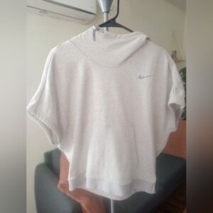 Nike Dri Fit Light Gray Hooded Top